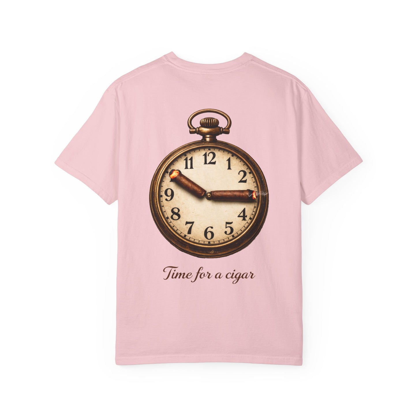 Pocket Watch Graphic T‑Shirt – "Time for a Cigar" Vintage Clock Tee