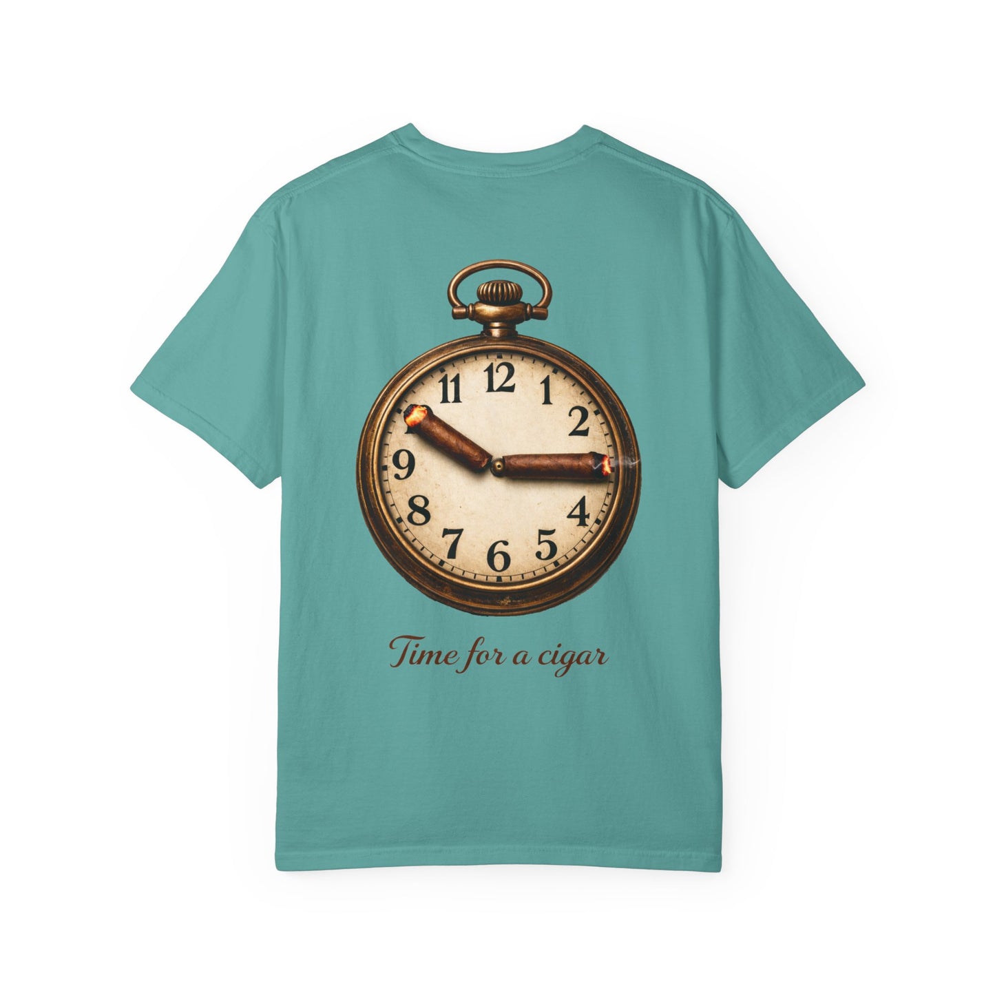 Pocket Watch Graphic T‑Shirt – "Time for a Cigar" Vintage Clock Tee