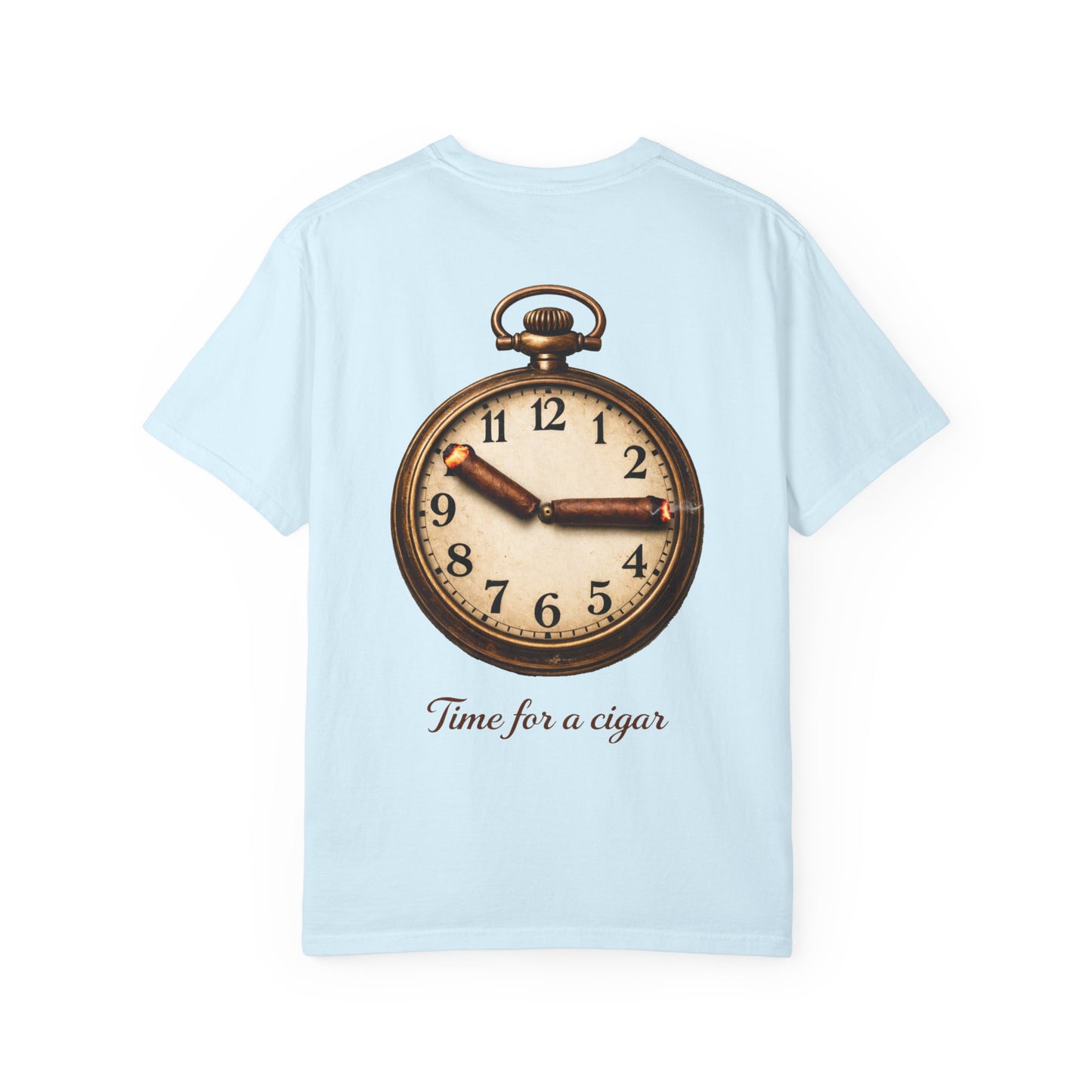 Pocket Watch Graphic T‑Shirt – "Time for a Cigar" Vintage Clock Tee